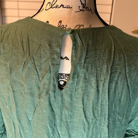 Umgee Sage Green and Embroidered dress - Picture 7 of 11